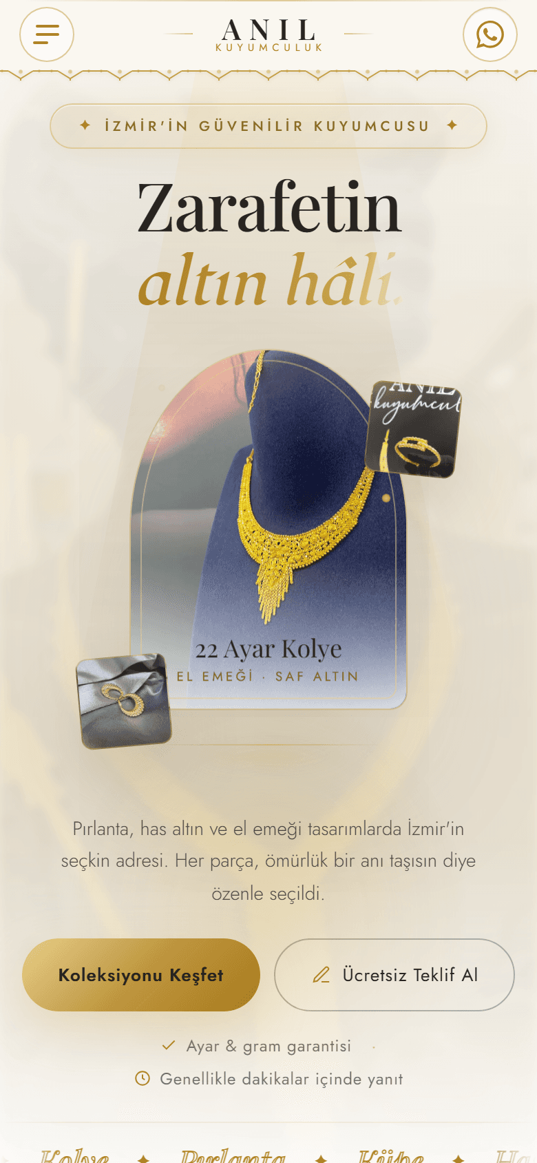 Anıl Kuyumculuk — Canlı projeyi aç